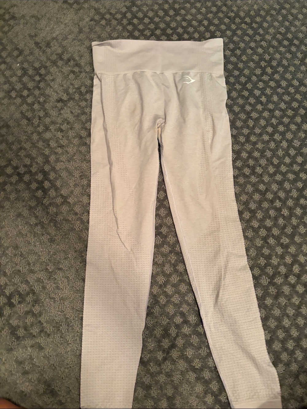 Gymshark Kids Seamless High-Waist Leggings in Light Gray